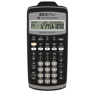 Texas Instruments BA II Plus Financial Calculator Texas Instruments BA II Plus Financial Calculator
